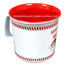 Caneca de café da melamina de dois tons com logotipo de Santa (CP074)